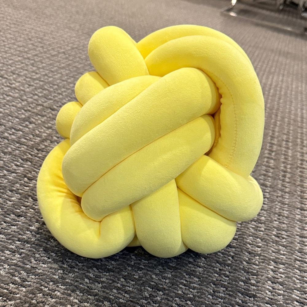 Yellow Knot Pillow
